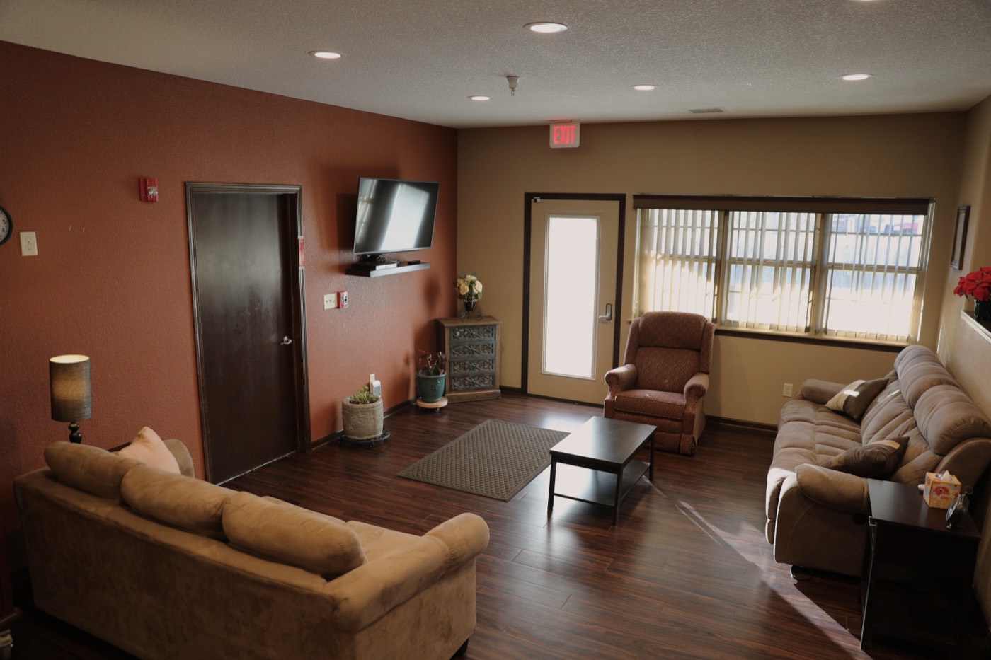 Living room at Mi Casa Care Homes Towanda House, a residential elder care home near Towanda, KS