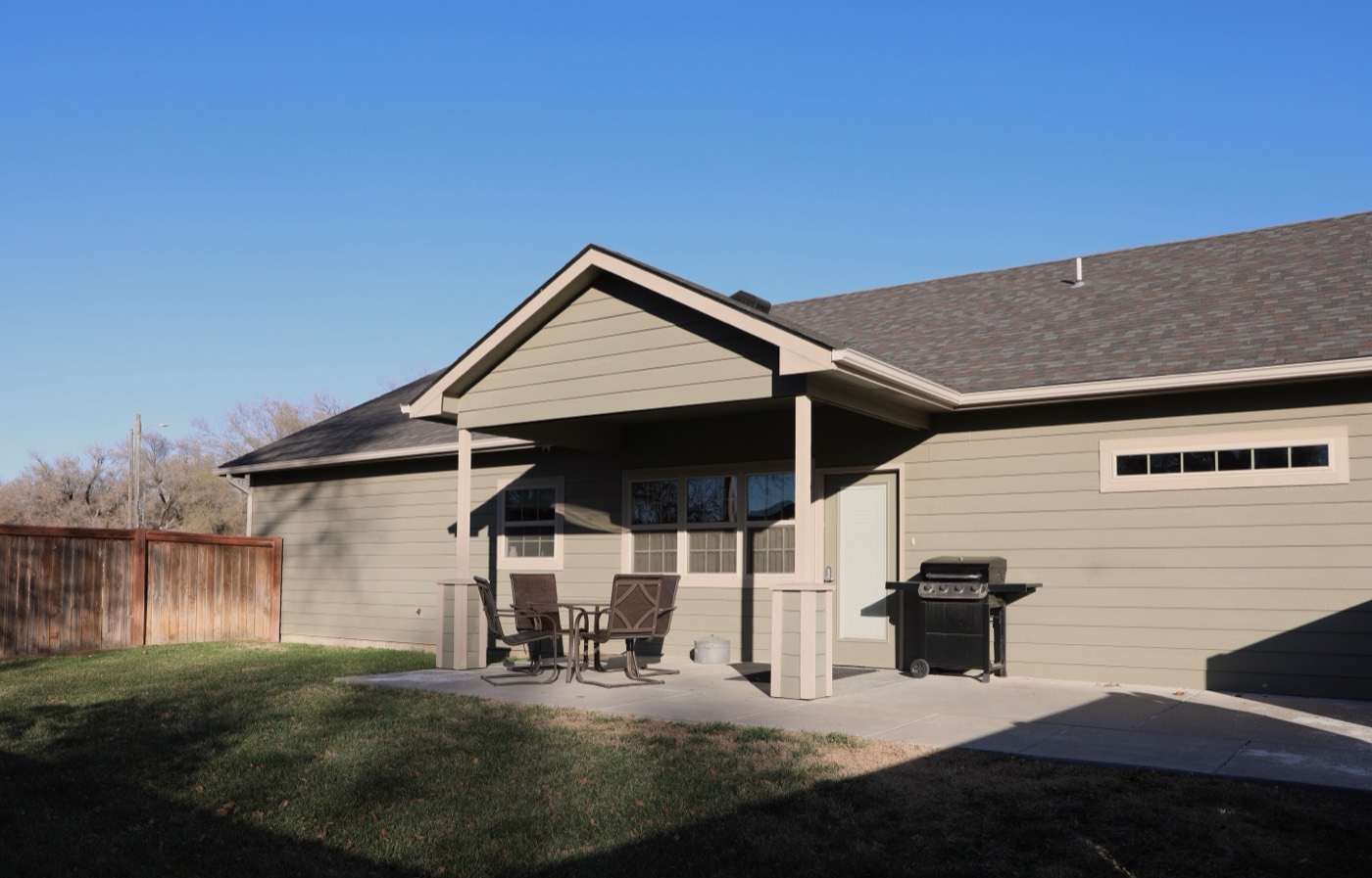 Outdoor patio at Mi Casa Care Homes Towanda House, a Home Plus elder care facility near Towanda, KS